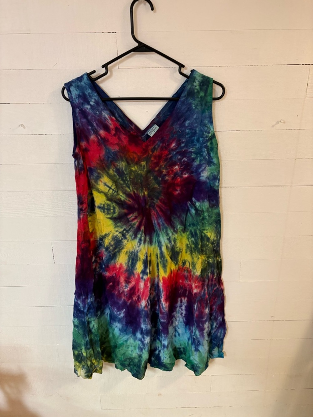 Dharma Trading Co Tie Dye Rayon Dress Sleeveless Size Small